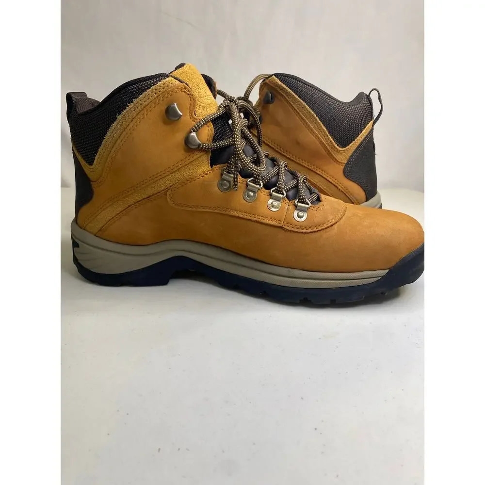 Timberland White Ledge Work Boots Men’s Waterproof‎ Mid Hiker Wheat Nubuck 10